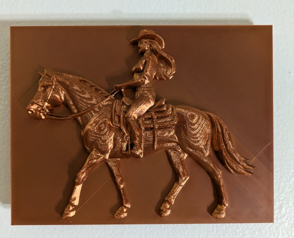 Frontier Cowgirl & Horse
