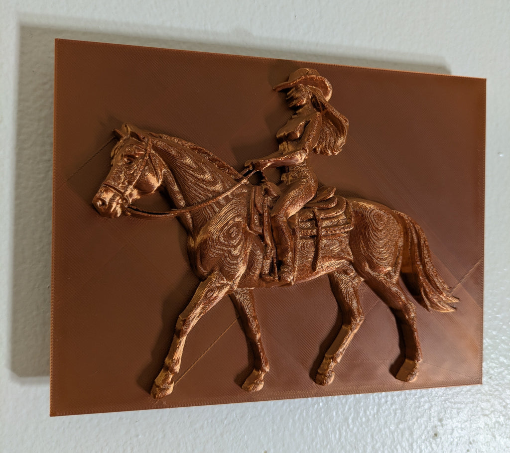 Frontier Cowgirl & Horse